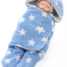 brandonn Polka Single Hooded Baby Blanket for Mild Winter image 2