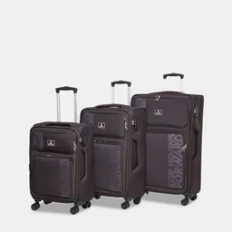 SWISS MILITARY Set Of 3 Textured Soft-Sided Trolley Bags-picture-40