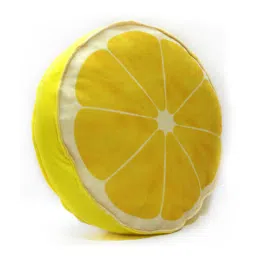 the purple tree Yellow Velvet 16 x 16 Inch Lemon Slice Cushion-picture-21