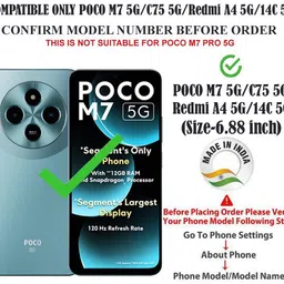 aaghosh Flip Cover for POCO M7 5G, POCO C75 5G, Redmi A4 5G, Redmi 14C 5G image 2