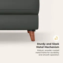 godrej interio Missouri Leather L Shape Motoized Recliner In Olive Green Colour image 4