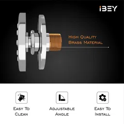 ibey Round Body Jet Shower Steel Wall Mounted Hydro Massage Spray with Chrome Finish Fixed Mount image 3