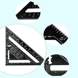 flamingo enterprise Double side Aluminium Alloy Speed Square Triangle Scale for Carpenter Tri-Square image 4