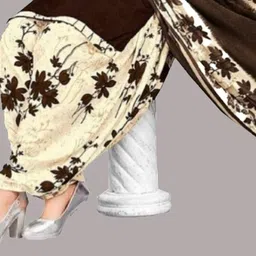 wonder weave Unstitched Crepe Salwar Suit Material Paisley image 3