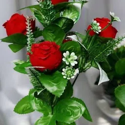 hinddecora 105-A Red Rose Artificial Flower image 2