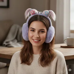 softik Earmuffs Cute Plush Ear Warmers for Kids/Women & Girls Fluffy Premium for Winter Ear Muff-picture-22