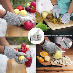 feeling mall 5 Protection Food Grade Cut Resistant Gloves for Safety while Chopping Cooking Running Gloves-picture-31