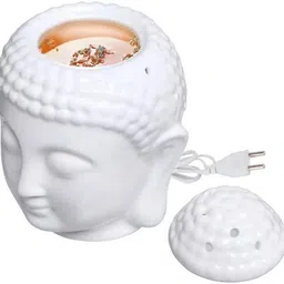 PEEPRESION Ceramic Electric Buddha Head Diffuser With 2 Lavender Scented Oil (10Ml Each) Home, Office, Spa, Hotel, Temple, Etc Diffuser-picture-35