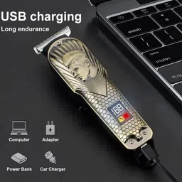 RACCOON Dragon Style Electric T Blade Trimmer Zero Gapped Edgers Men's Grooming Kit Fully Waterproof Trimmer 60 min Runtime 5 Length Settings image 4