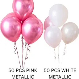 shreeshyamenterprises Solid Metallic Balloons for Decoration | Balloon Garland Arch Kit for Birthday, Party Balloon image 2