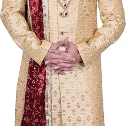 Diamond Style Sherwani For Men's Embroidered Sherwani-picture-10