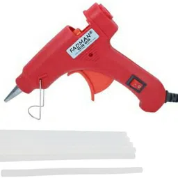 lenowi 20 WATT (RED) | 7MM 15 GLUE STICKS TRANSPARENT | Standard Temperature Corded Glue Gun image 1