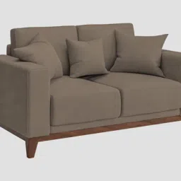 febonic Luca Fabric 2 Seater Sofa In Hazel Beige Colour image 5