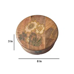 wooden twist Brown Mango Wood Casserole image 2