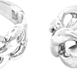 purpleluck Silver Chain Toe Ring Sterling Silver Rhodium Plated Toe Ring image 2