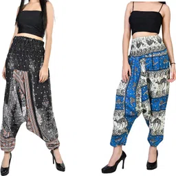 fusfus Printed Rayon, Cotton Women Harem Pants image 1