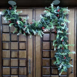 dynamic retail global Artificial Hanging Flowers Plant Vine & Creepers Wall Hanging Home Decor IB635 Multicolor Rose Artificial Flower image 1