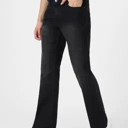 urbano fashion Men Boot-Leg Mid Rise Black Jeans image 3