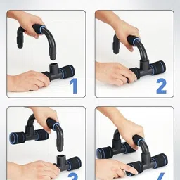 fitz Heavy Duty Pushup Bars for Home Fitness, Gym & Daily Exercise Ab Exerciser image 3