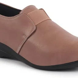 fausto Elastic Strap Slip-On Wedge Formal Shoes|Office Shoes|Lightweight And Cushioned Slip On For Women image 2