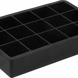 zeinwap 15 Cavity Silicone Ice Cube Tray Molds For Whisky and Cocktails Black Silicone Ice Cube Tray-picture-25