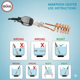 superkraft Kadam ISI Approved Water Proof With Japanese Quick Heat Technology SS2 1500 W Shock Proof Immersion Heater Rod image 2