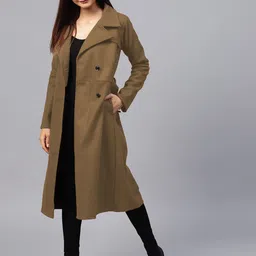 athena Wool Solid Coat For Women image 3