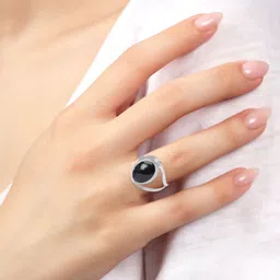 meadows Rings For Women Sterling Silver Onyx Ring image 2