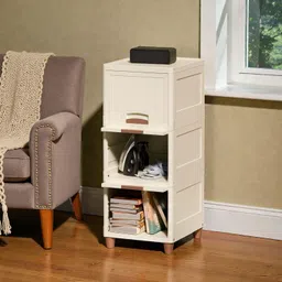 iconplus 4T Multipurpose Plastic Storage Rack Portable Drawer Cabinet for Home & Office PP Collapsible Wardrobe-picture-15