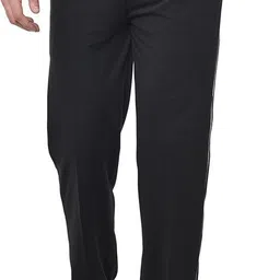 mack jonney Men Solid Black Track Pants-picture-38