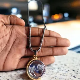 pappan One Rupee Coin Locket With Snake Chain For Men And Boys Steel Chain Set image 5