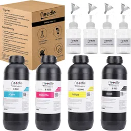 Needle BTD60/BT5000 for DCP-T310 T220 T420 T510 T520 T700 T4000W Printers 1 Kg each Black + Tri Color Combo Pack Ink Bottle image 2