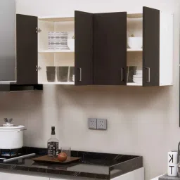 specialitypanels 4 Doors Modular Wall Mounted Kitchen Cabinet with Adjustable Shelf in Chiyoda Wange Finish image 1