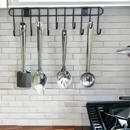 goldpaddy Kitchen Utensil Hanger Door Hook Steel with 11 Wall Hooks Closet Organizer Door Hanger image 5