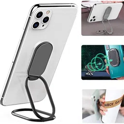 TECHGEAR Foldable 360° Rotation Cellphone Stand for Desk, Office Desktop,. Mobile Holder image 2