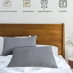 siroki Microfiber Sleeping Pillow for Home Soft Fluffy 17x27 Inch Caspur Pillow Microfibre Solid Sleeping Pillow Pack of 1 image 2