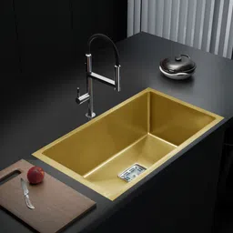 messina Handmade Kitchen Sink Sound Proof Single Bowl With Stainless Steel (24"x18"x10") Vessel Sink image 5