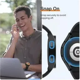 YDOXTON Front and Back Screen Guard for Samsung Galaxy Watch 4 44MM Screen Protector Case Accessories, Protective Face Cover Bumper Case for Women Men, Galaxy Watch4 (Galaxy Watch 4-44mm, Matte Black image 4