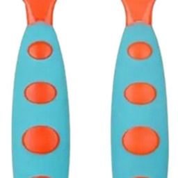 chinmay kids Baby Food Feeding Spoon Learning Cutlery Non-Slip Handles Feeding Training Spoon- Plastic-picture-1