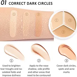 nkb 3 In1 Concealer & 3 Pcs Finger Puff combo Concealer image 3