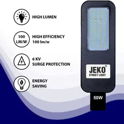 jeko 50W BIS Approved Corded LED Street Light - Waterproof Outdoor Lamp for Streets & Gardens(Pack of 2) Street Light Outdoor Lamp image 3