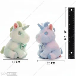 kids mandi Unicorn Pony Kawai Fur Plush Toy | Soft & Fluffy Stuffed Animal for Kids - 35 cm image 2