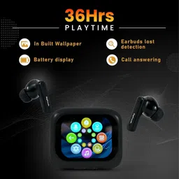 sonauowq LCD Smart Touch Screen Bluetooth Display Earbuds TWS Cancelling Bluetooth Headset image 4