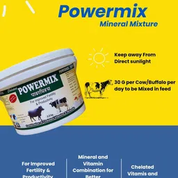 powermix Mineral mixture for cow buffalo pig goat poultry, growth,milk,fat Pet Health Supplements-picture-15