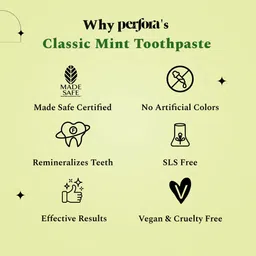 perfora Classic Mint Toothpaste, For Strong & White Teeth, Enamel Safe Teeth Whitening Toothpaste image 5