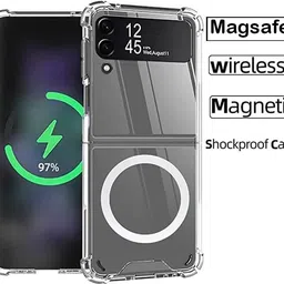 caseroy Back Cover for Samsung Galaxy Z Flip 4 Transparent Magsafe Mobile Back Cover image 2