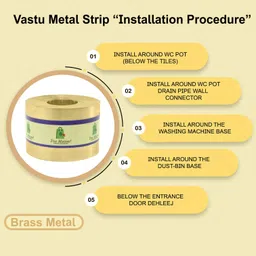 treemaison Brass Strip {8 Feet Length, 25 mm Width & 0.3mm Thickness} {Pack of 2} Decorative Showpiece - 11 cm image 4