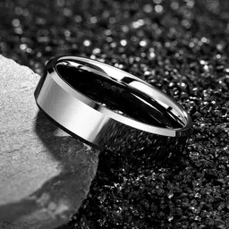 yellow chimes Rings for Men Stainless Steel Silver Band Style Ring Metal Ring-picture-11