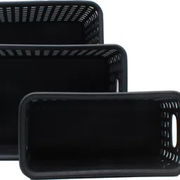 jaycee Plastic Multipurpose Premium Sturdy Storage Baskets Organiser for Kitchen | Office | Stationery | Cosmetics|Bathroom Storage Basket-picture-14