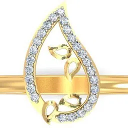 avsar AVR644YB 14kt Cubic Zirconia Yellow Gold ring image 4